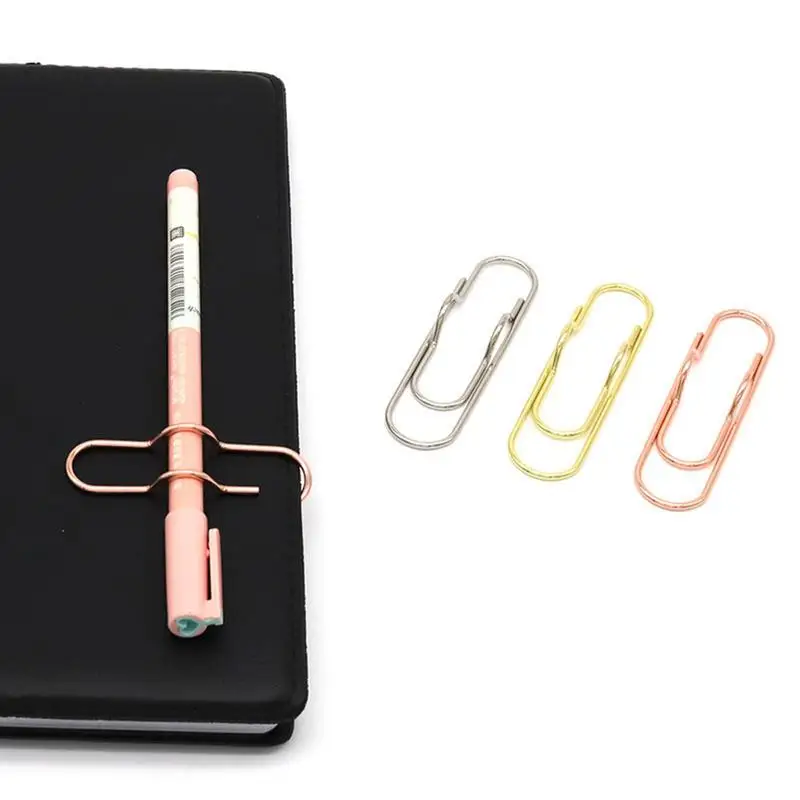 

10pcs Metal Pen Clip Metal Stylus Clips Anti Lost Pen Holder for Journal Paper Clips Stationery Tools Bookmarks for Notebooks