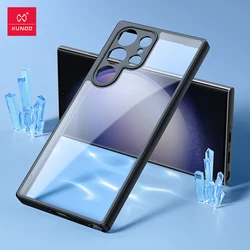 Xundd Transparent Shockproof Protective Phone Case, Slim and Clear Design - Galaxy S24 Ultra (Black Transparent)