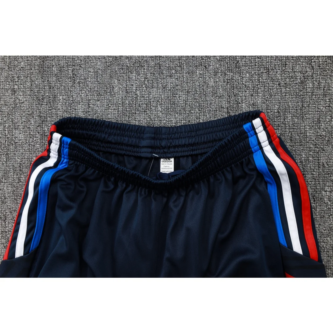 Adidas Football Shoes Sleeveless Jersey Set Men Solid-colored V-neck Soft-touch Graphic-Printed Jersey Set Blackish Blue