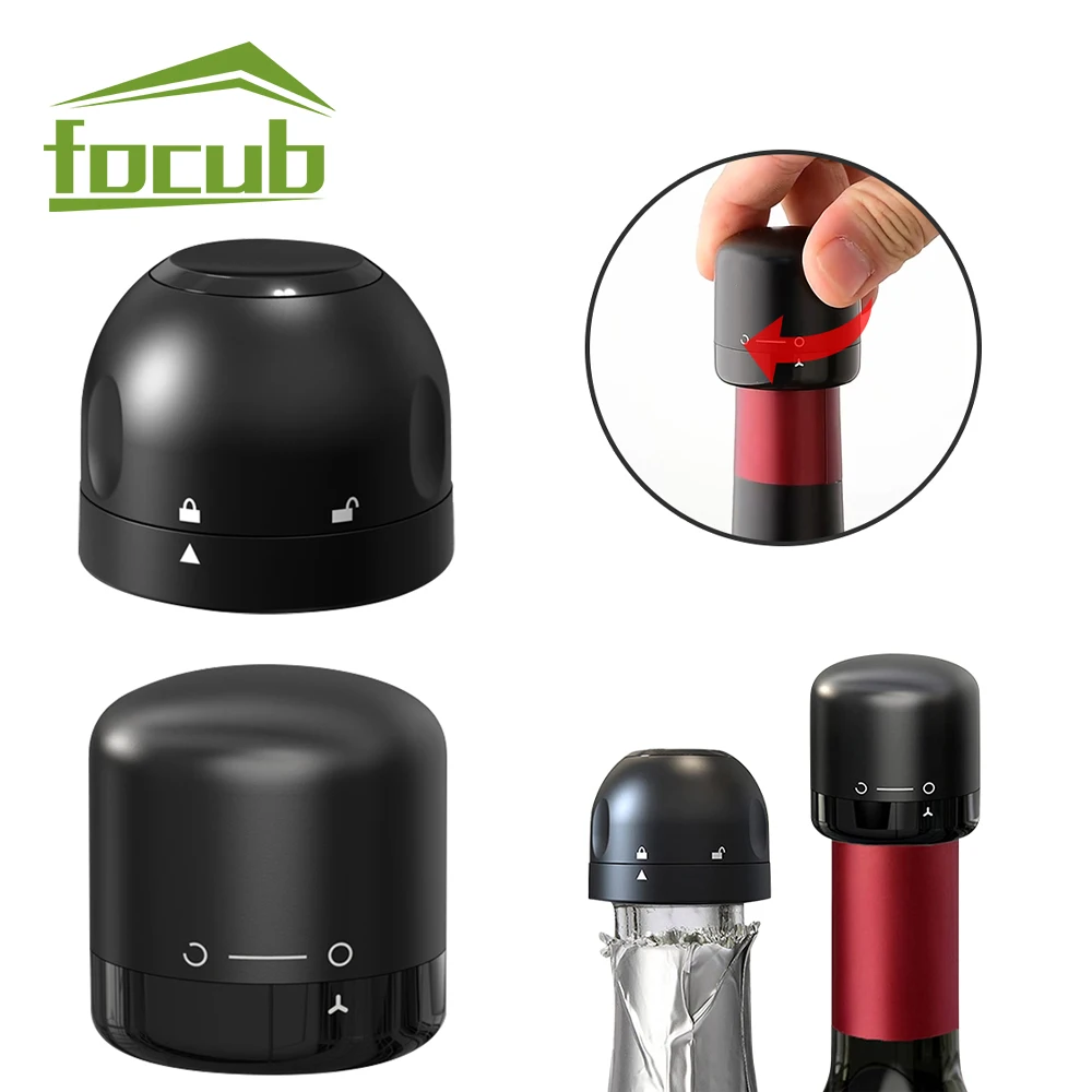 Wine Bottle Stoppers Reusable Vacuum Sealed Red Wine Champagne Stopper Leak-proof Storage For Plug Barware Tools 1/2/3Pcs wine stopper wine stoppers
