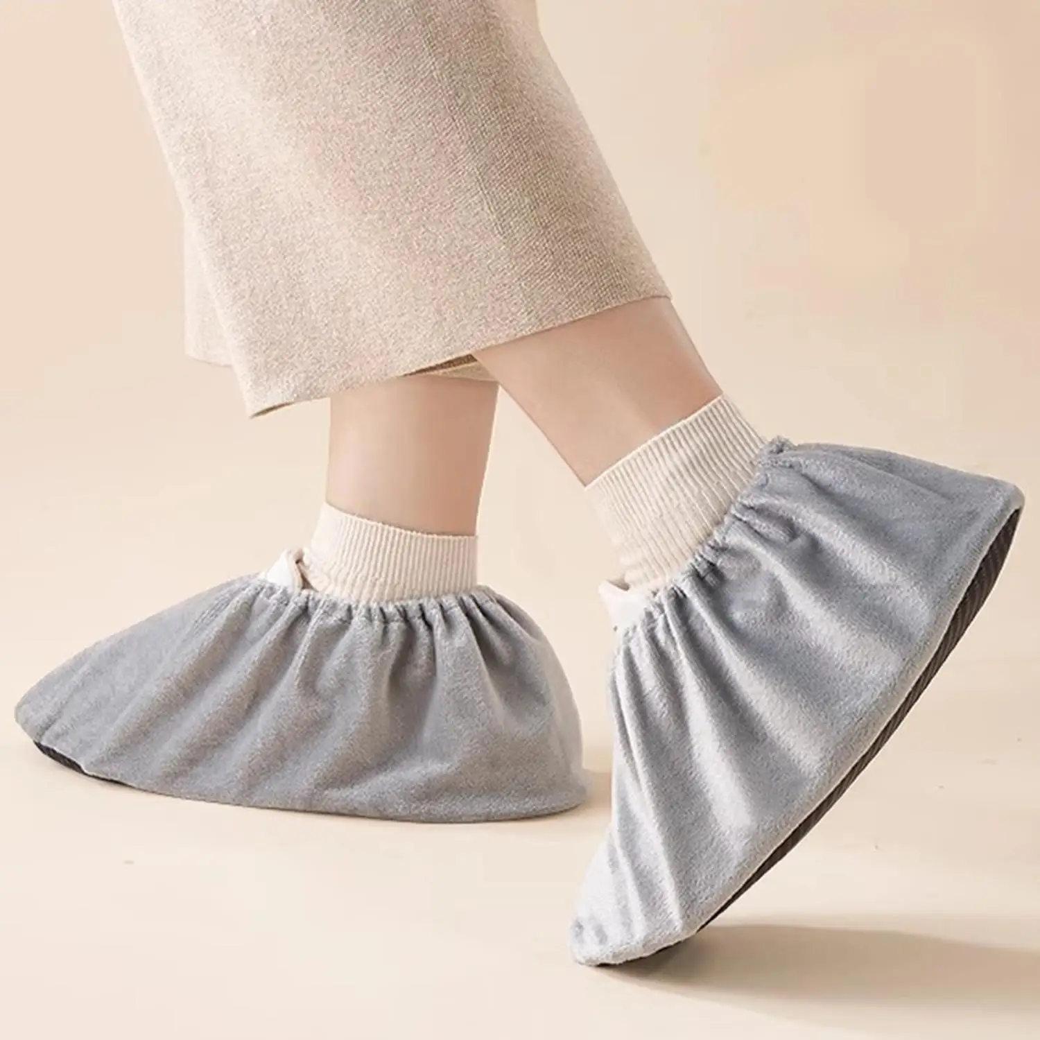 Frauen Männer Wiederverwendbare Schuh Abdeckungen Nicht-slip Waschbar Halten Boden Teppich Reinigung Haushalt Indoor Outdoor Schuhe Schutz Abdeckung – Detail 5