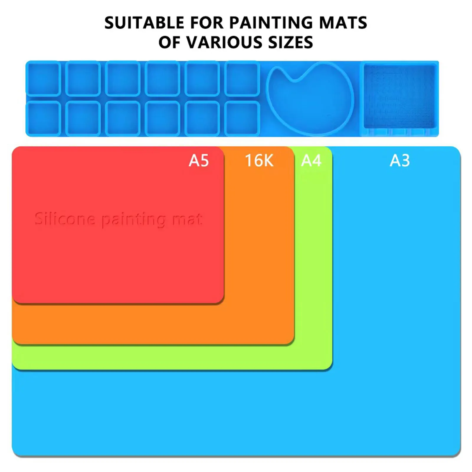 Silicone Paint Palette for Kids Watercolor Palette Empty Paint