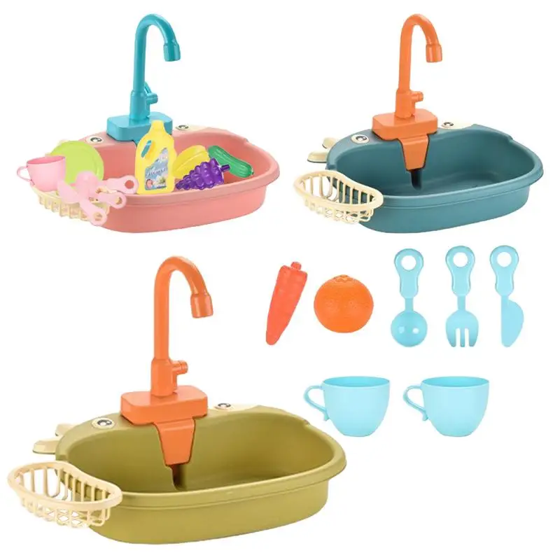 

Dishwasher Playing Toy Dishwasher Playing Sink Reusable Play Kitchen Toy Accessories Cookware Food Toy For Kids Boys Children