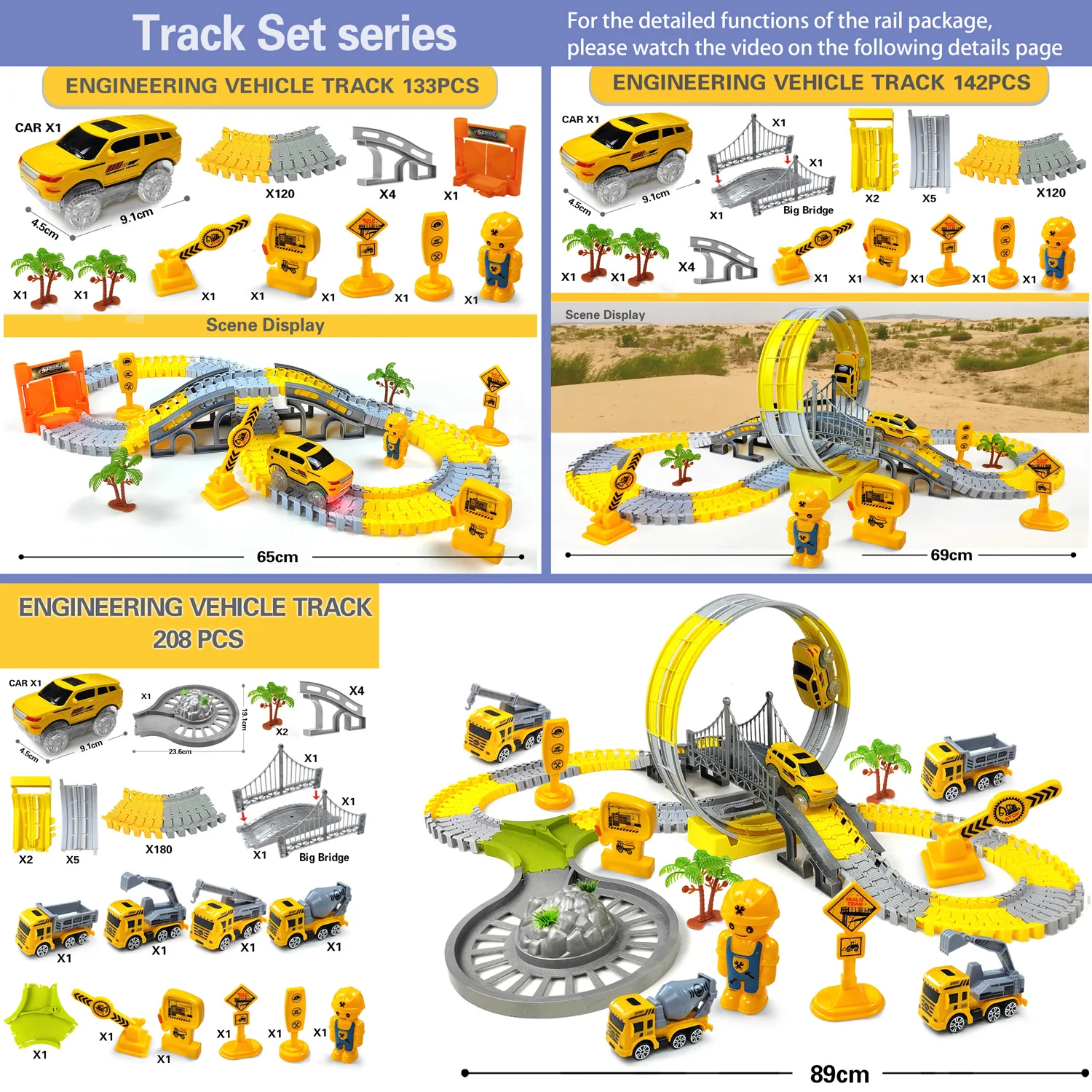 Kids Electric Track Car Set 6