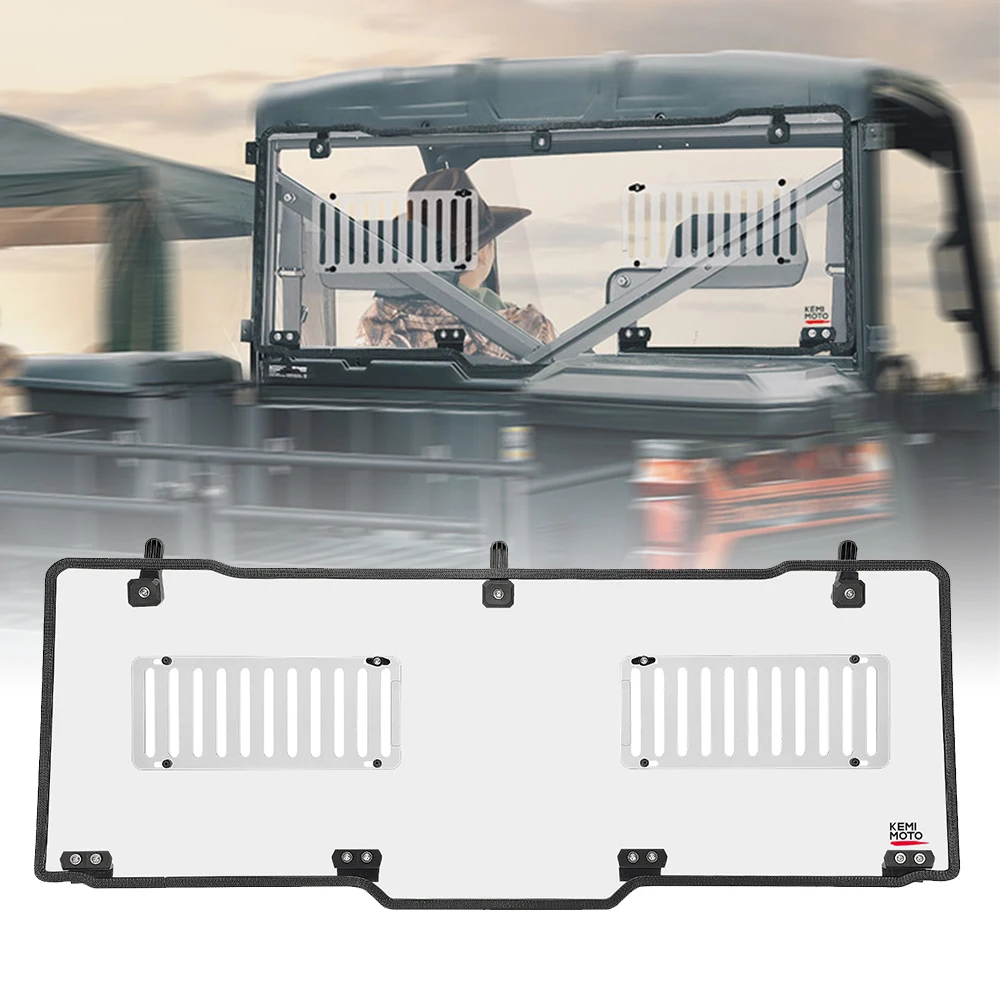 

UTV PC Hard Rear Windshield Compatible with Polaris Ranger 570 900 XP/ 1000/XP 1000 2013-2023 Airflow Sliding Vented Back Window