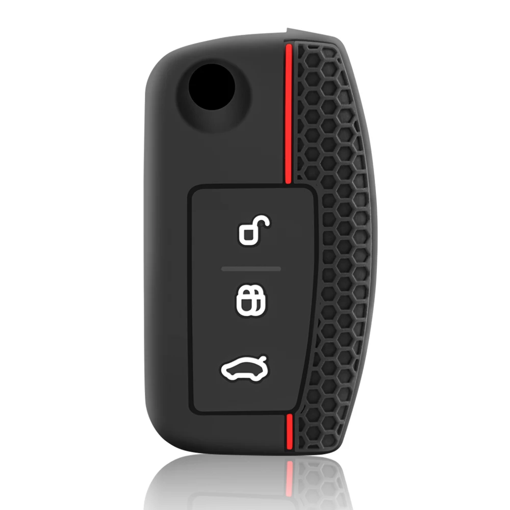 Silicone Car Flip Key Case Cover and Keychain