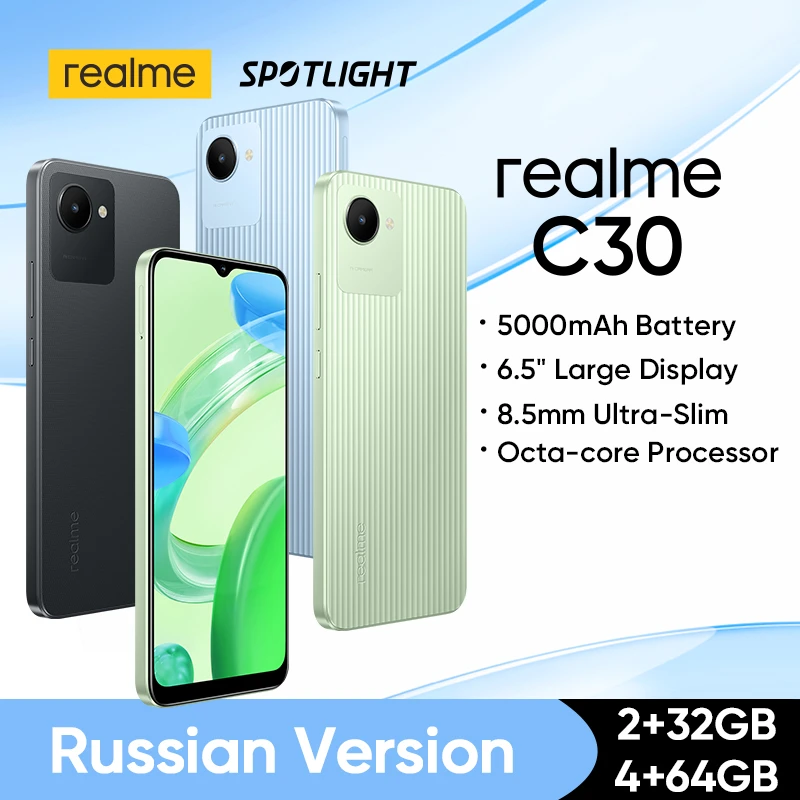 [Yeni varış] realme C30 yeni Smartphone güçlü Octa çekirdekli işlemci 6 ...