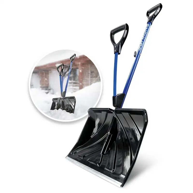

Лопата для снега Shovelution, 18-дюймовое полимерное лезвие, пружинная ручка
