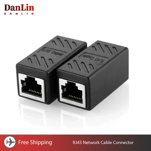 2PCS RJ45 Coupler ethernet cable LAN connector inline Cat7/Cat6/Cat5 Network extender Ethernet Kabel Adapter Female to Female