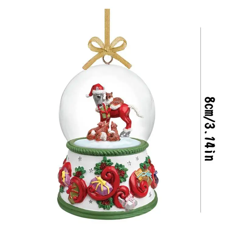 Acrylic Horse Ornaments for Christmas Tree Exquisite Hanging Craft Pendant Party Decorations for Christmas Trees Windows Walls