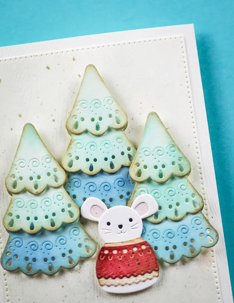 Weihnachten 2025, Schneemann, Vogel, Baum, Maus, Bär, Schleife, Engel, Metall-Stanzformen für DIY-Herstellung von Karten, Sammelalbum, Bastelbedarf, Dekoration – Detail 2