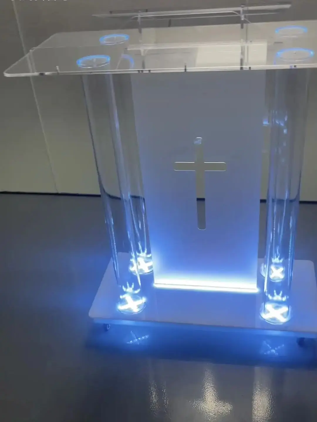 Ultra Clear Acrylic Pulpit Podium Stand Modern Portable Pulpits for Churches Pastors Modern School Classroom Lecterns Music