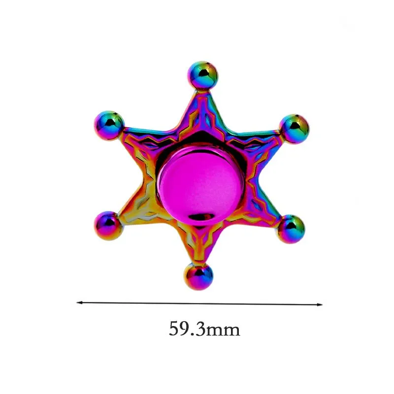Fidget Spinner Colorful Alloy Fingertip Gyro Decompression Toy