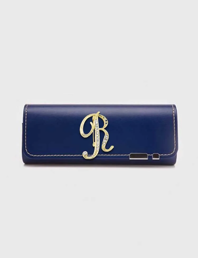 

Customized High-End Portable Eyewear Cases: Premium Safety for Specs Personalized Customer Name-Scrapbook Style Initial Diamond-