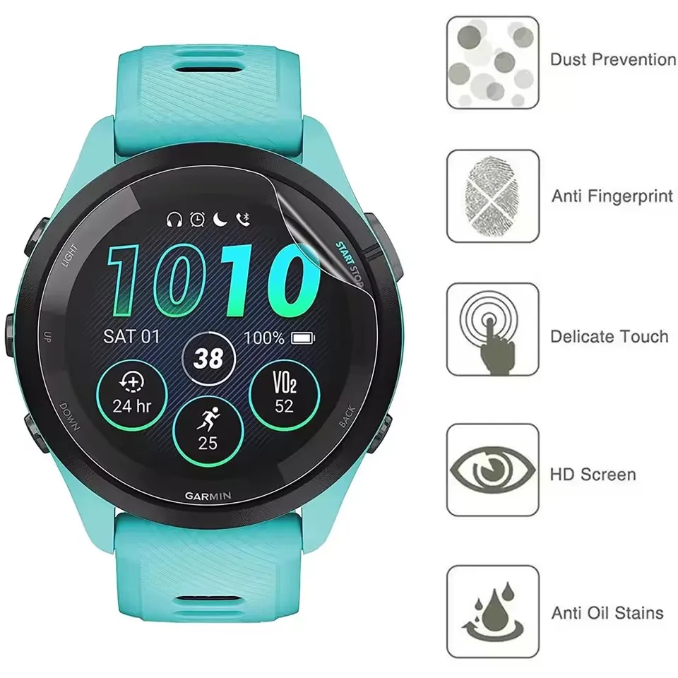 Garmin Forerunner 255S 265 735XT 945 965 Tactix 7AMOLED Vivoactive 3 Enduro 2 화면 보호기용 1/2/3Pcs 하이드로겔 필름