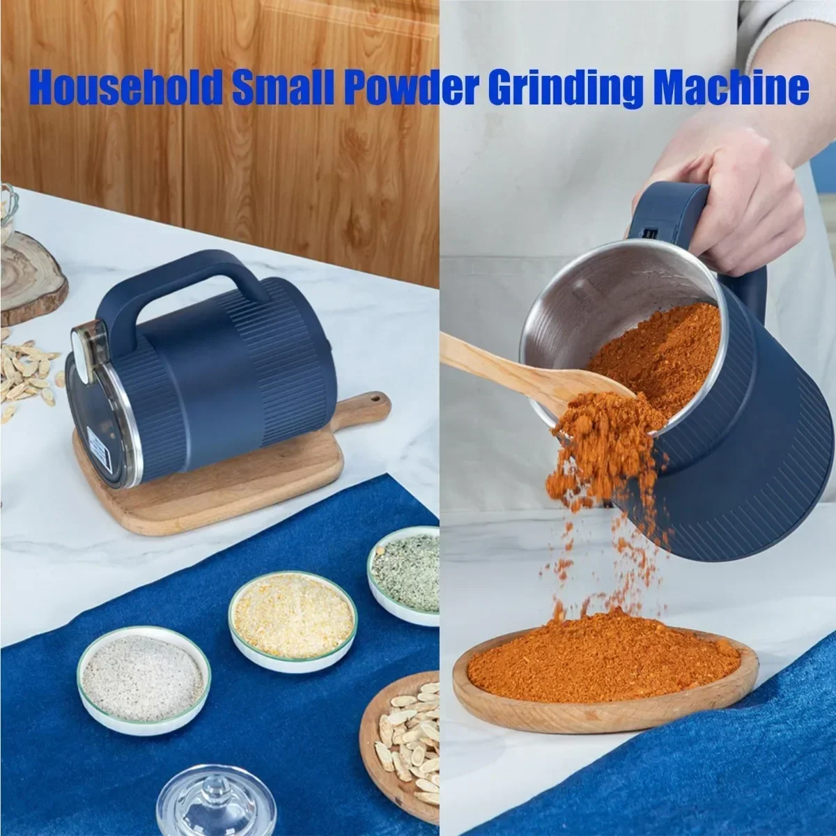 Moedor elétrico de grãos de café em aço inoxidável Moedor de grãos Moinho de grãos Máquina moedor doméstico para cozinha 500ml
