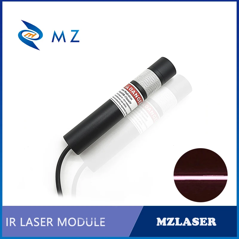 적외선 라인 레이저 모듈 조정 가능한 포커싱 D18mm 940nm 300mW 500mW 5V 12V 24V 긴 수명 50,000시간 산업용 등급