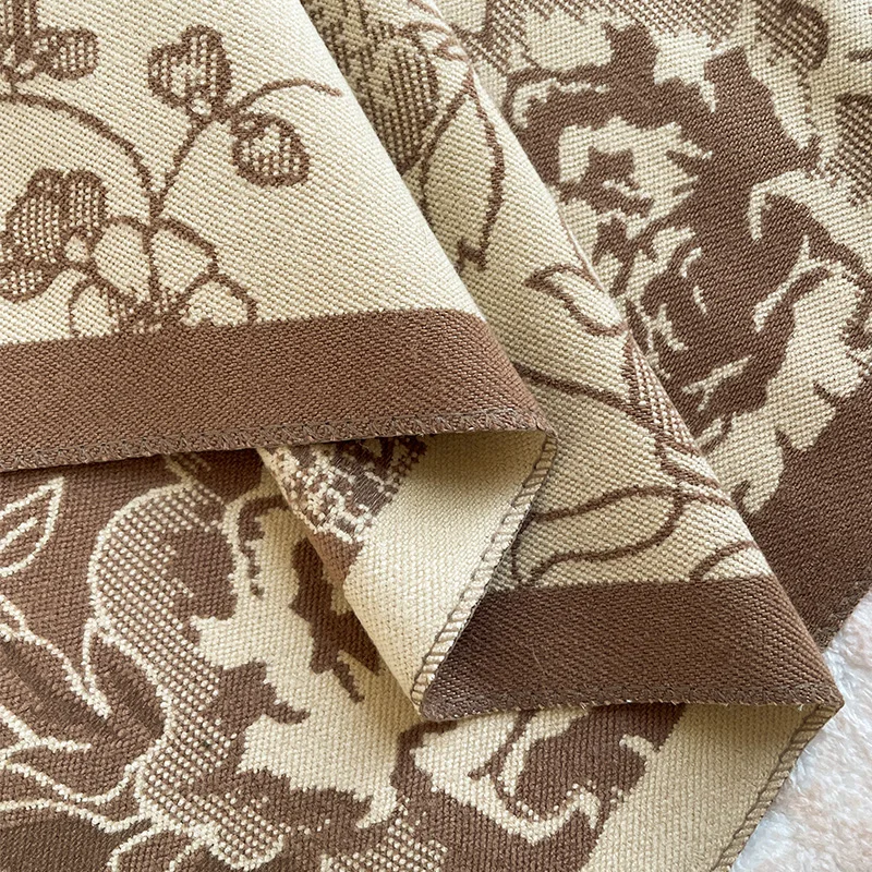 2024 Luxury Floral Print Scarf for Women Warmer Winter Cashmere Pashmina Scarves Shawls Female Thick Blanket Wraps Foulard