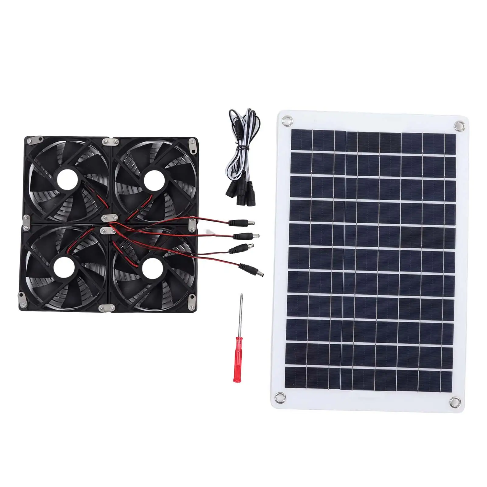 

Solar Panel Exhaust Fan Solar Panel Fan Kit Portable for Pet Houses Greenhouse