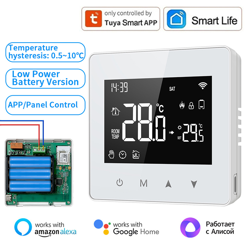 Tuya Smart Home Thermostat Water Electric Warm Floor Heating Gas Boiler WiFi Temperature Remote Controller with Google Alexa