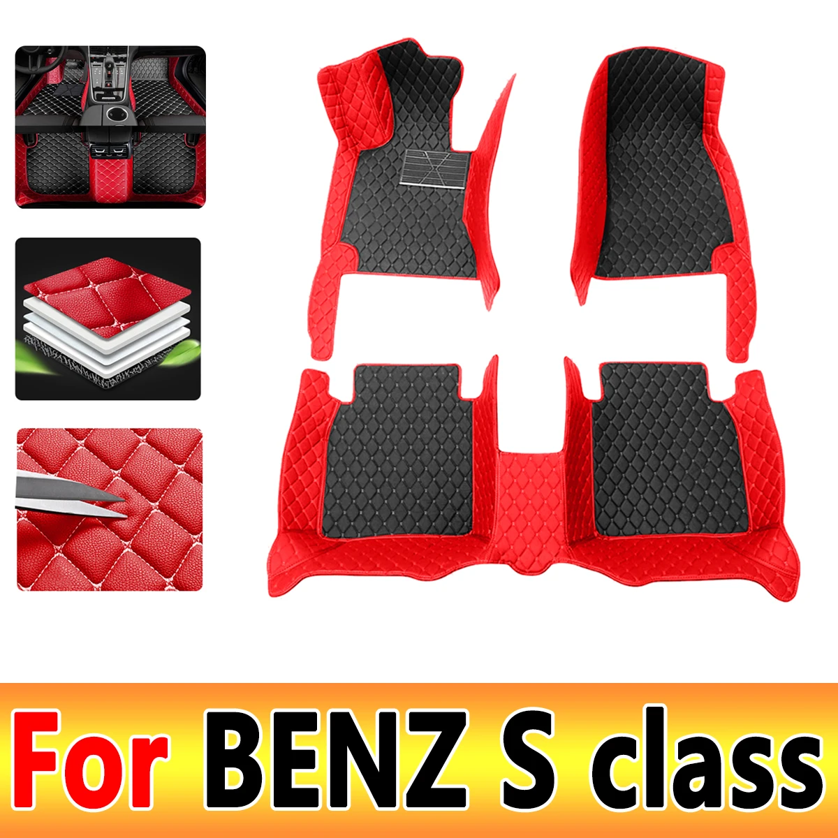 

Car floor mats for BENZ S class W221 2004-2013 2005 2006 2007 Custom auto foot Pads automobile carpet cover interior accessories