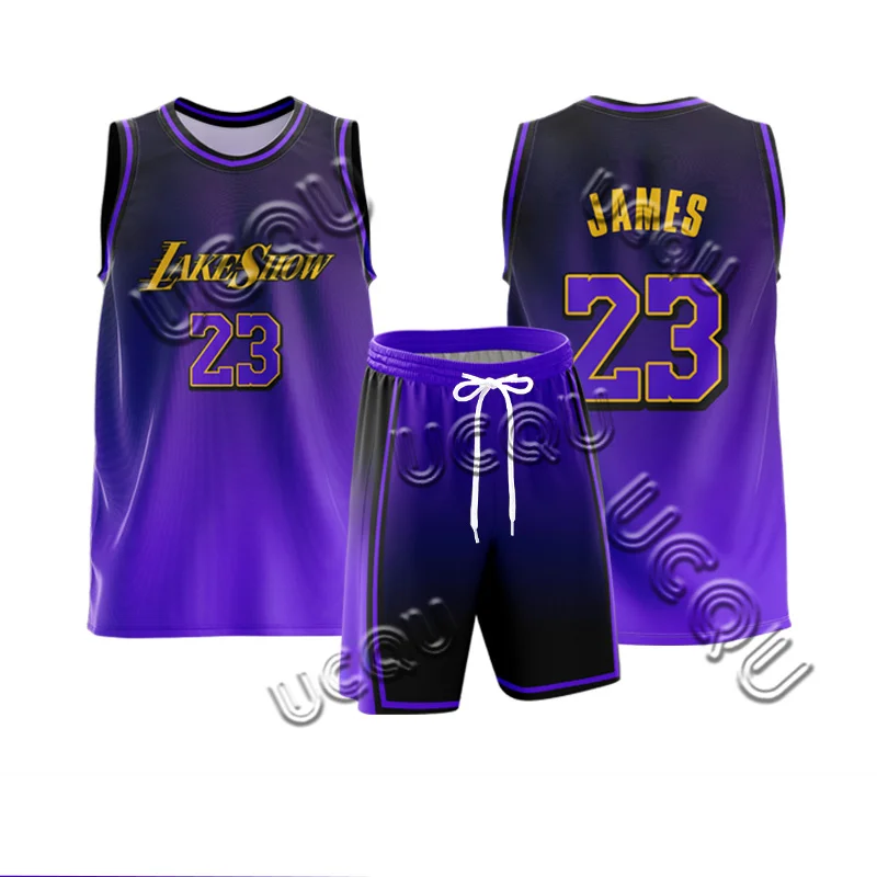 25/26 Basketball Vest Children's Training Vest Men's Women's Lakers No. 23-3 Oversized Breathable Sweat Absorbing Sports Shirt 2