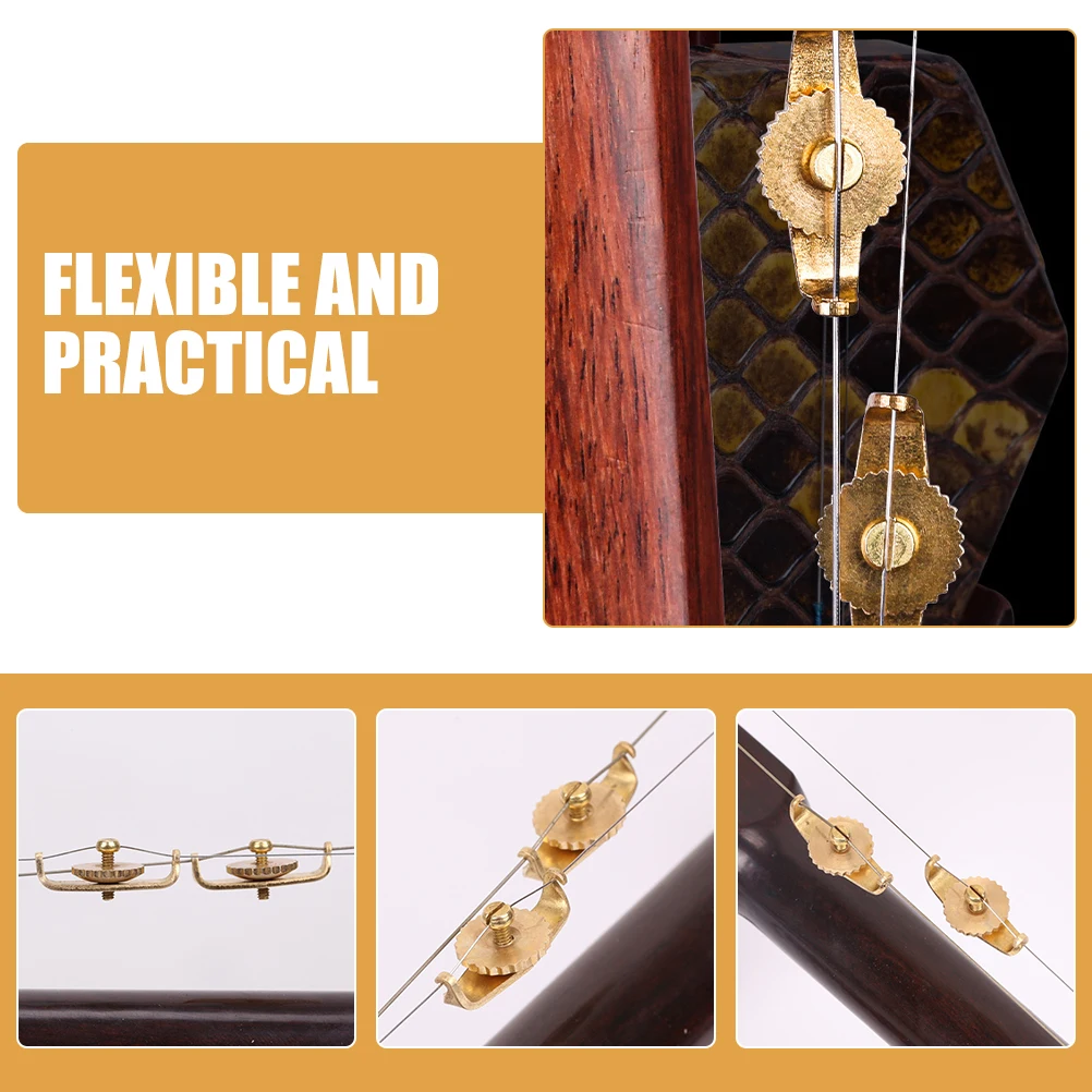 5Pairs Useful Erhu Tuner Multiple Use Tuner for Instruments Erhu Turner Exquisite Tuning Tool