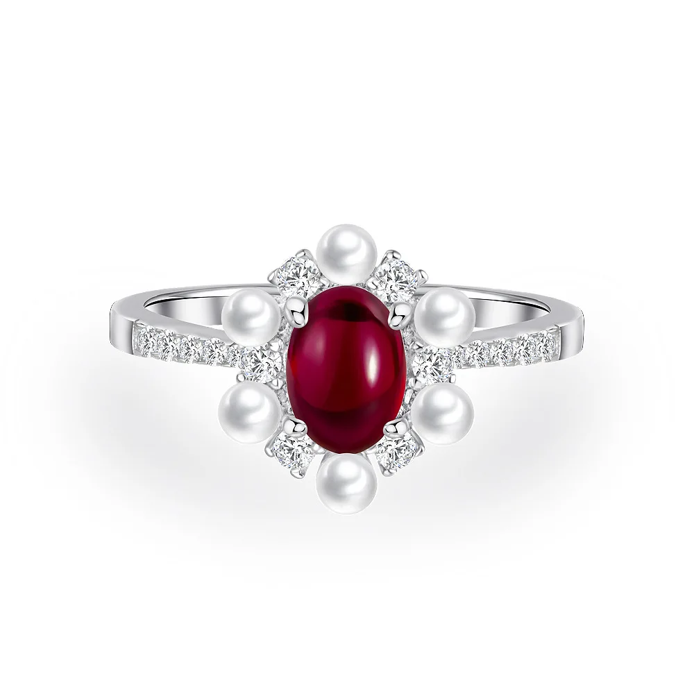 

Кольцо женское из серебра 925 пробы, 1 карат, 5 х7