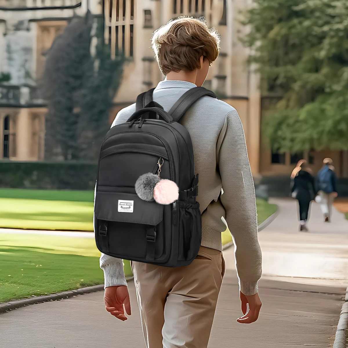HK Large Capacity School Backpack Girls Bookbag for College Students Lightweight 15.6 inch Laptop Computer Backpack Notebook Bag 3
