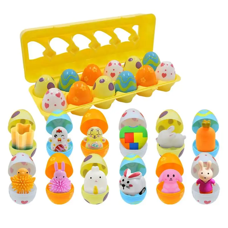 

Пасхальные твист яйца игрушки 12 шт. сюрприз Предварительно заполненные пасхальные игрушки для детей Детская игрушка на день ребенка