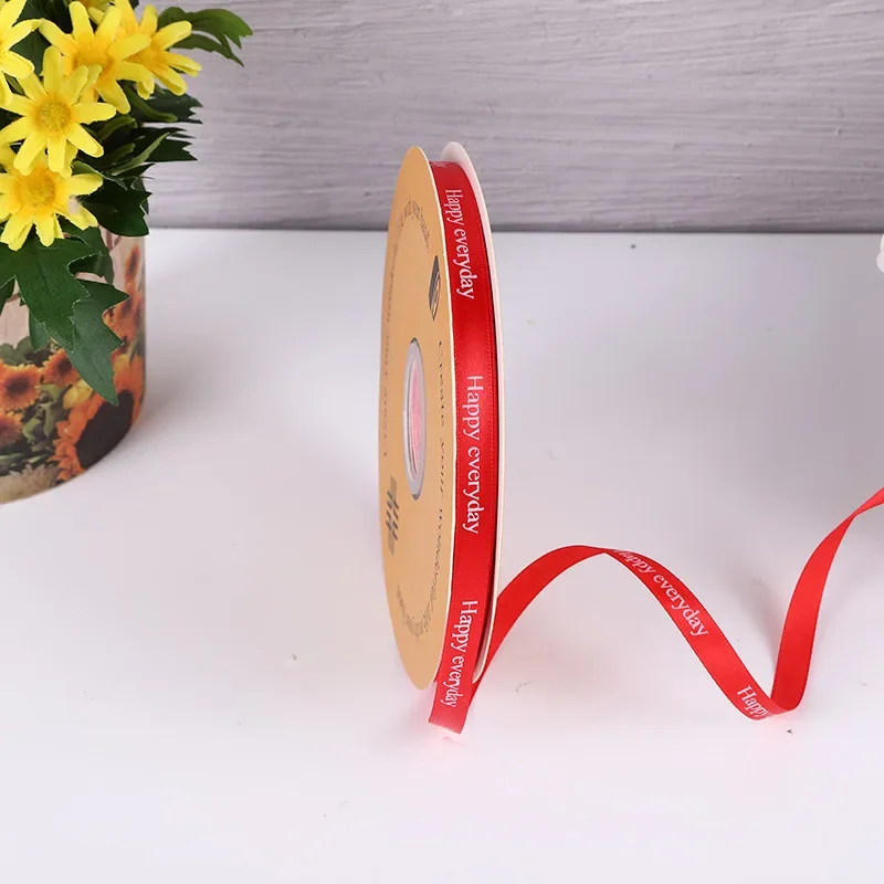 맞춤형 DIY 리본 케이크 장식, 꽃꽂이 선물 상자 포장, 새틴 실크 밴드, 달콤한 간식, 도매