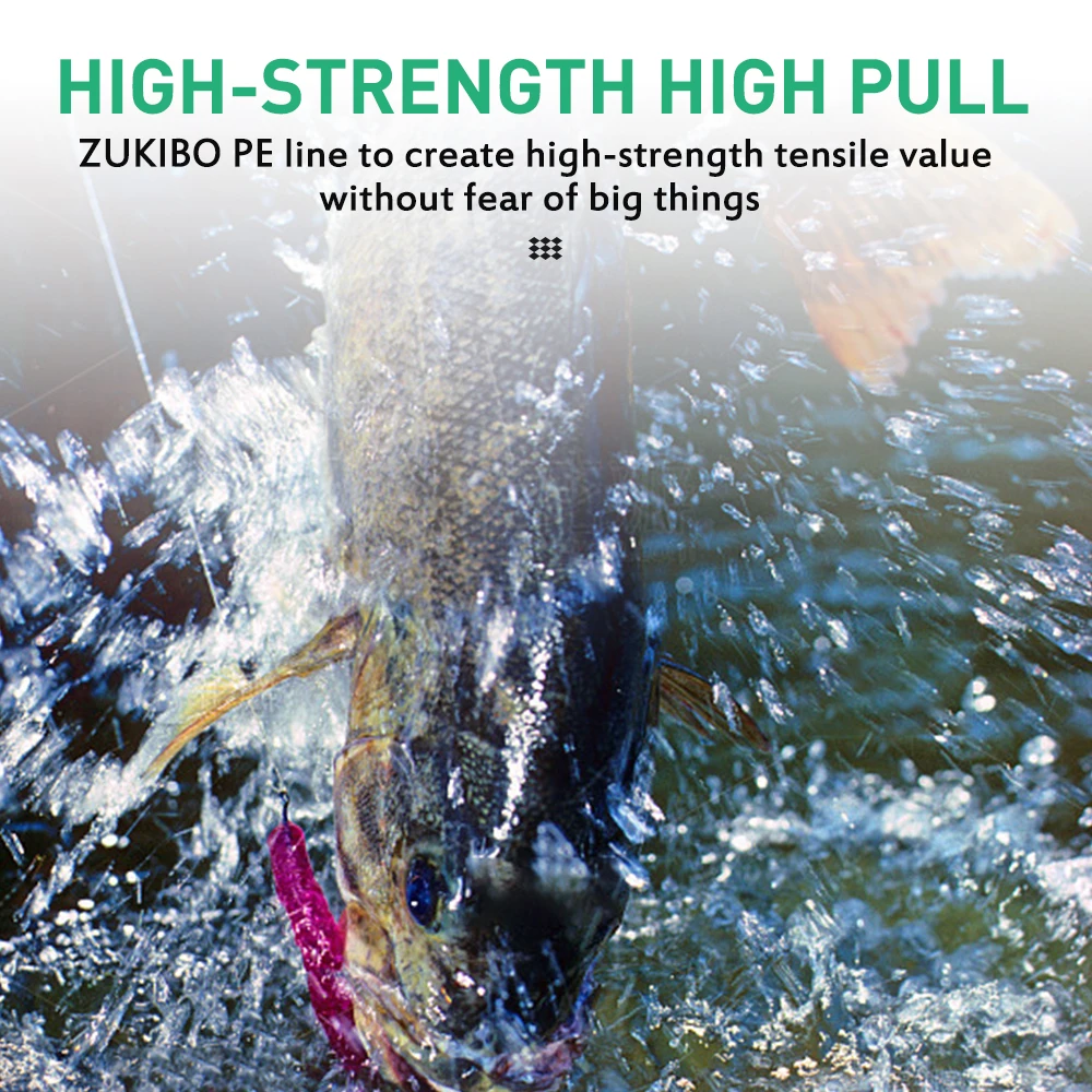 ZUKIBO Sembo 131 Braid Angelschnur Die zuverlässigste Super Line X13 Performance Fiber, überlegene Knotenstärke, abriebfest – Detail 7