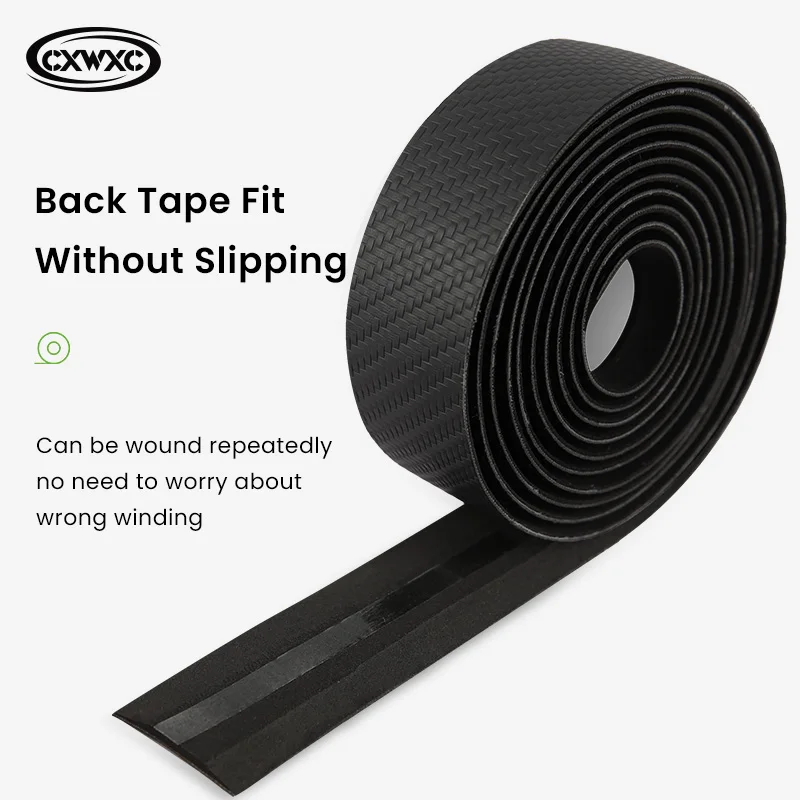 Road Bike Bicycle Handlebar Tape 3D Carbon Pattern Non-slip PVC + EVA Shockproof Wear Resistant Bar Tape Bar Plugs