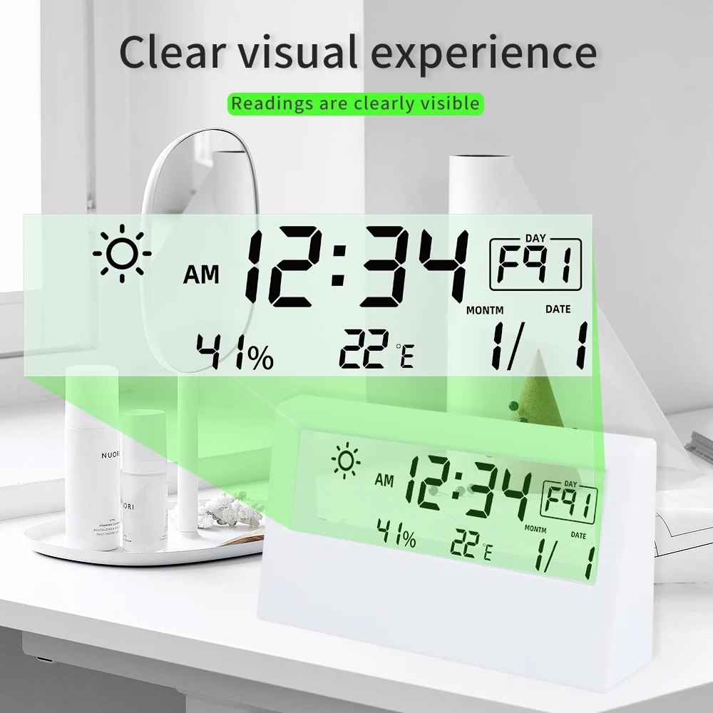 Digital Thermometer Hygrometer Thermo-Hygrometer Home LCD Display