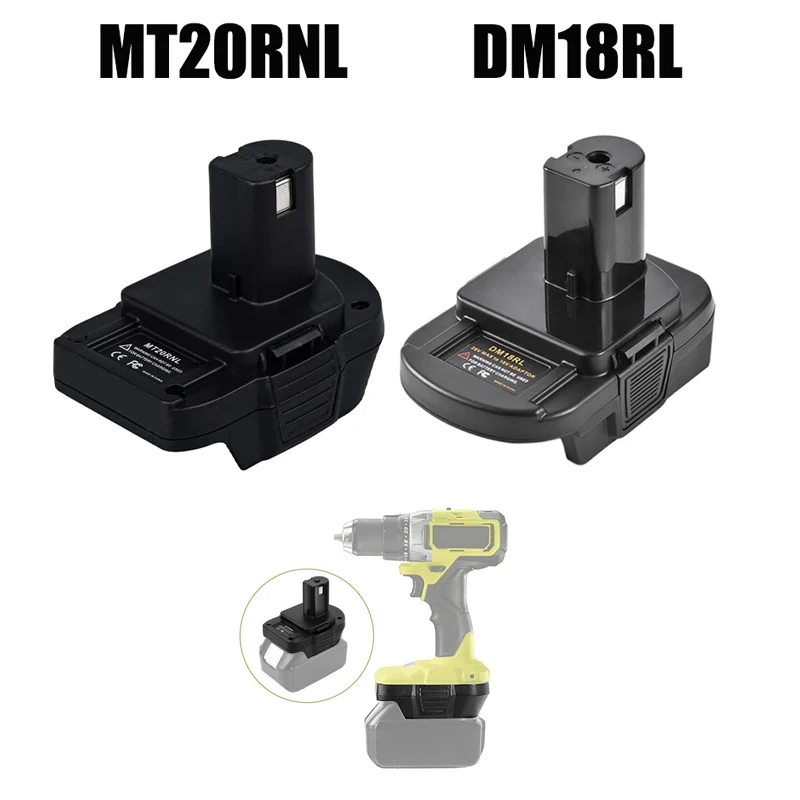 Адаптер MT20RNL DM18RL для Makita/Dewalt/Milwaukee 18 в, литий-ионный аккумулятор преобразует в литий-ионную батарею Ryobi 18 в, используется для инструментов Ryobi 18 в