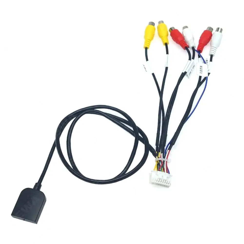 Car Audio and Video Cable Aux Male Stereo to RCA Female Audio Video AV Adapter Cable With 4g Card Slot Extended Interface