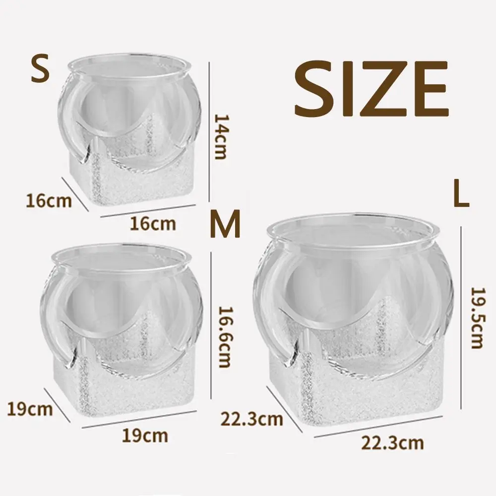 Fish Aquarium Clear Round Fish Bowl Small Aquariums Flower Vase Centerpiece Desktop Aquarium for Betta Turtle