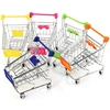 Supermarket Hand Trolley Mini Shopping Cart Desktop Decoration Create Handicraft Ornaments Storage Toy Gift New 2023 2