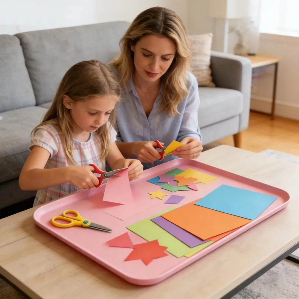 실리콘 페인팅 매트 논슬립 대형 DIY 공예 트레이, 높은 가장자리, 세척 가능, 그래피티 클레이 아트 패드, 공예, 그림, 클레이용