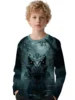 Children's Clothing Boys Tshirt Long Sleeve 3D Dinosaurs Print Kids Summer Clothes Casual Fashion Round Neck Boy Girl Kids' T-Sh
