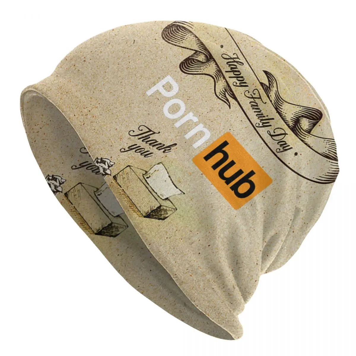 

Windproof Dustproof Female Pornhub Happy Family Day Beanies Cap All Seasons Hat Accessories Man