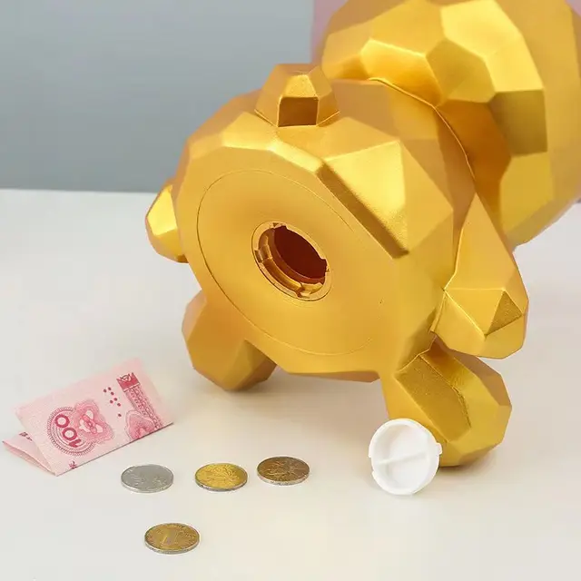 Aranyos Medve Malacka Bank Gyerekeknek Felnőttek Szoba Dekoráció Kawaii Rajzfilm Pénz Pénzdoboz Széf Betét Érmék Bankjegyek Birtokosa - Image 6