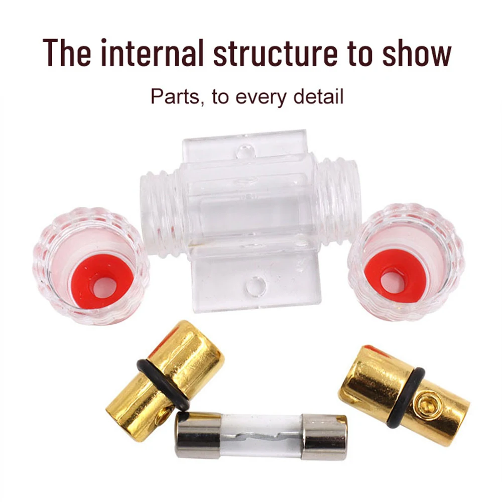 30-100A DC 12V Car Audio Refit Fuse Holder Gauge Car Stereo Audio Circuit Breaker Inline Fuse Cars Vehicle Automobiles circuit breaker fuse holder