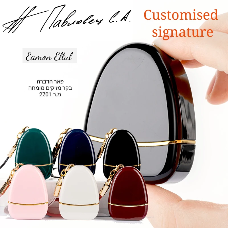 Name Stamp DIY Custom Teacher Doctor Nurse Name Ink Stamp Signature Calligraphy Self-Inking Personalized Letter Stamp