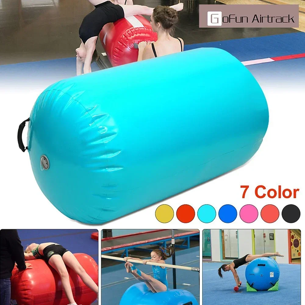 IHOME Air Track Cylinder 100x65/120x90cm Inflatable Gymnastics Exercise Tumbling Yogamat for Kids Training Gym Inverted Backflip