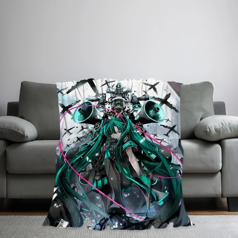 Cute H-Hatsune M-Miku skicomfort warm Soft Baby blanket suitable Home Kid Lunch Blanket Suitable for Home Office Daily Use Cover 2