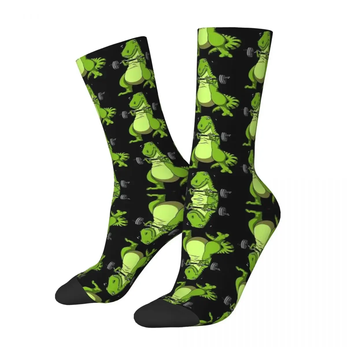 

All Seasons Crew Stockings T-Rex Dinosaur Fitness Socks Harajuku Crazy Long Socks Accessories for Men Women Christmas Gifts