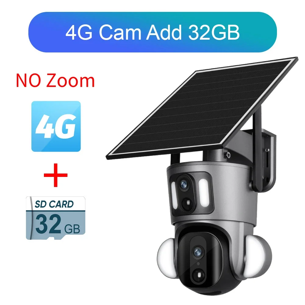 كاميرا Ubox 4K 8MP كاميرا تعمل بالطاقة الشمسية