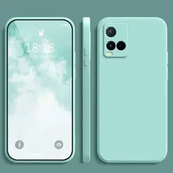 Silicone Soft Ultra Thin Matte Phone Case in Solid Color for Vivo Y21S (Sky Blue)