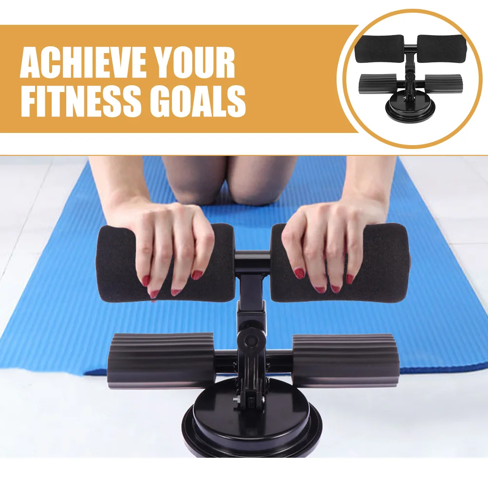 Tension Rod Sit up Aid Exercise Accessory for Home Tool Curls Bar Foot Holder Black Sit-up Assistant Device Ergonomics Work